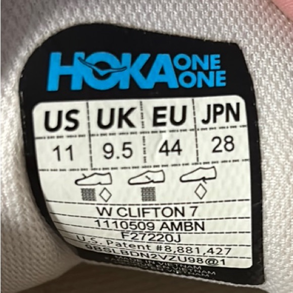 Hoka Cream Running Shoes, Size 11, Looks Like New - Picture 6 of 8